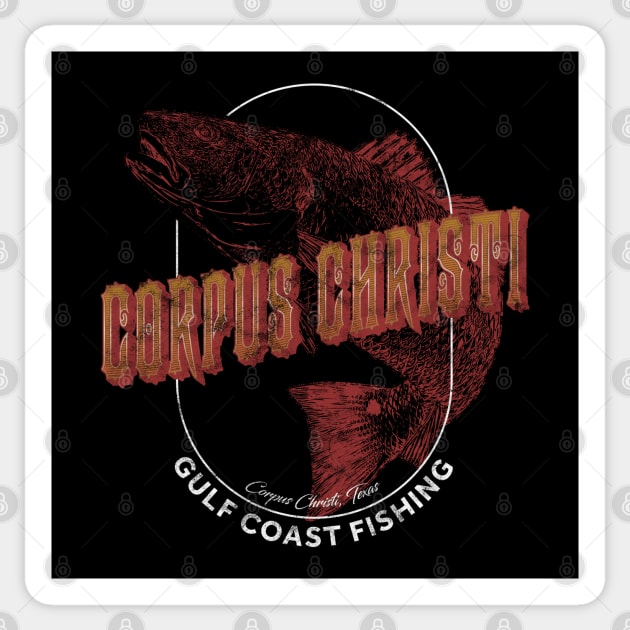 Corpus Christi Redfish Sticker by Rowdy Designs